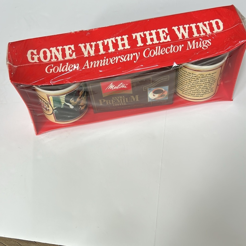 Gone With The Wind 50th Anniversary Collectors Mugs Set Melitta